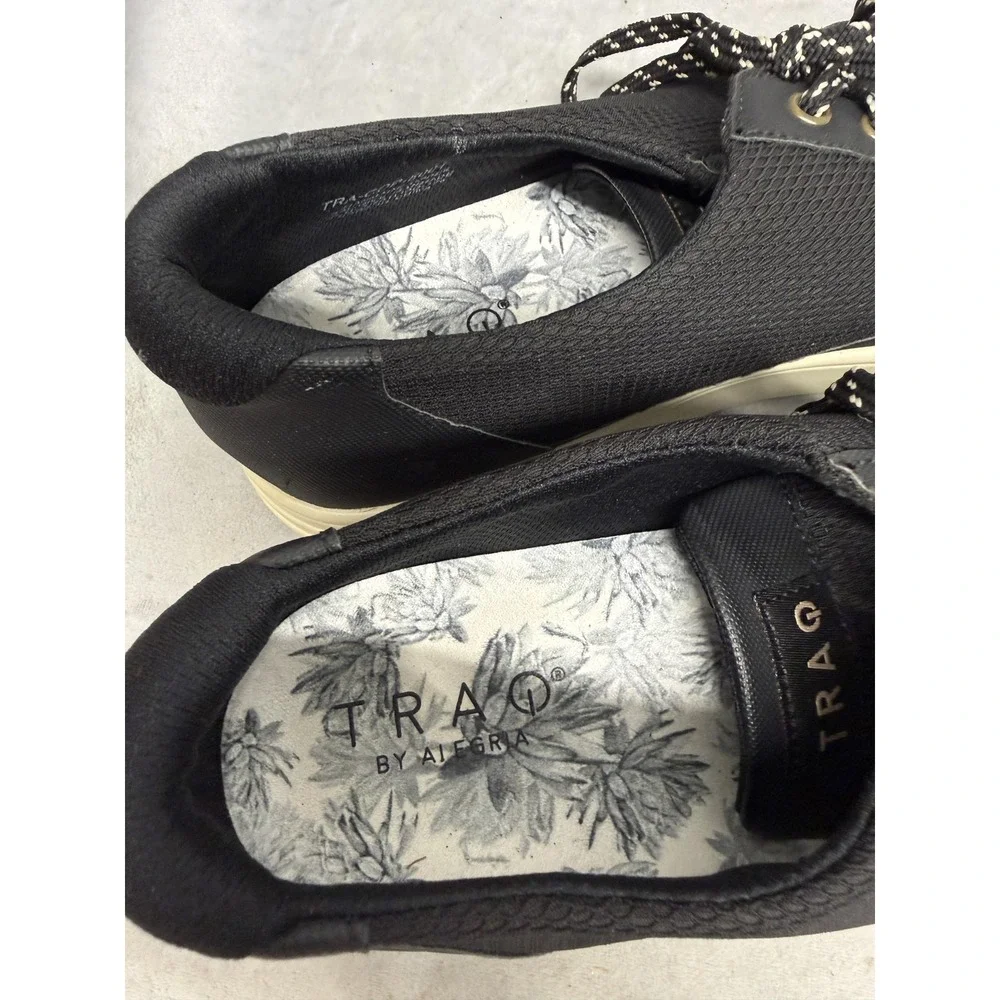 TRAQ by Alegria Shoes Womens Size‎ EU 40 Black Lace Up Comfort Mesh TRA-COP-5001